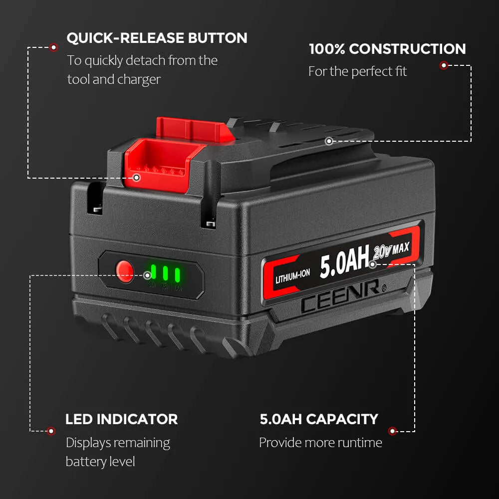 CEENR 5,0Ah Akku für Craftsman 20V Max | Ersatz für Modell V20