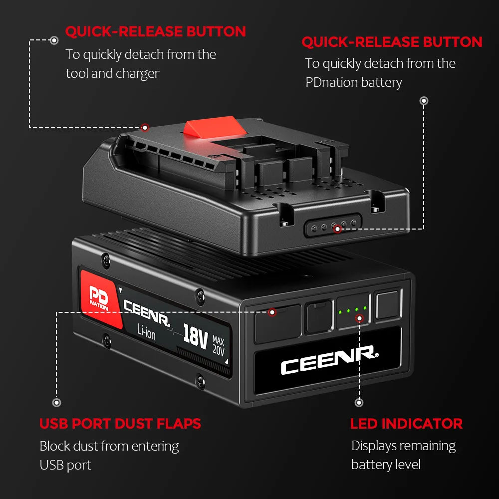 CEENR® PDnation™ Brand Mount für Bosch Professional 18V Elektrowerkzeuge