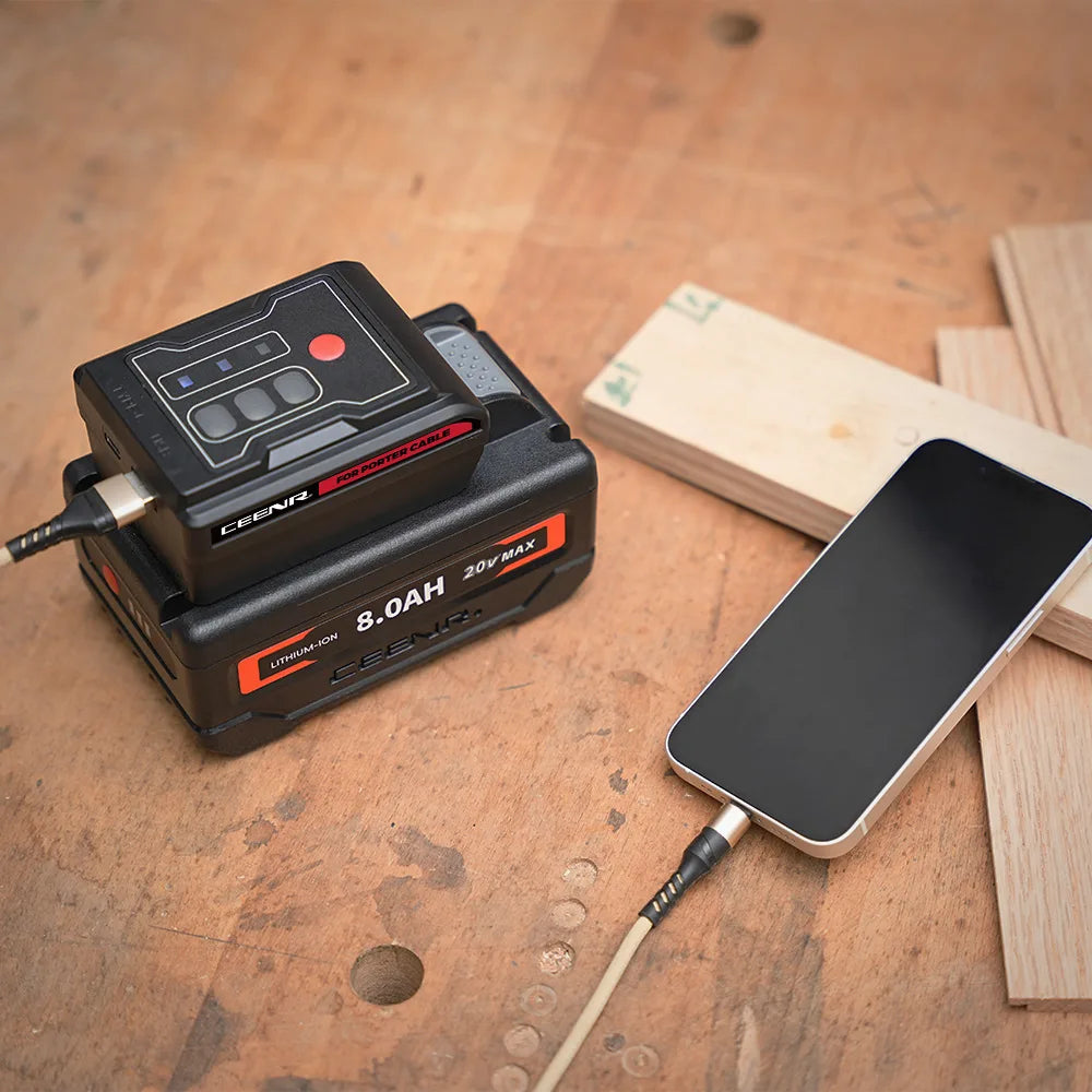 CEENR 45W USB-C-Powerbank-Adapter für Porter Cable 20V Max Akkus