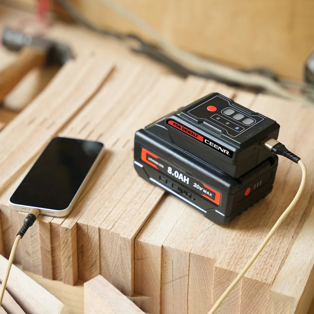 CEENR 45W USB-C-Powerbank-Adapter für DeWalt 20V Max Akkus