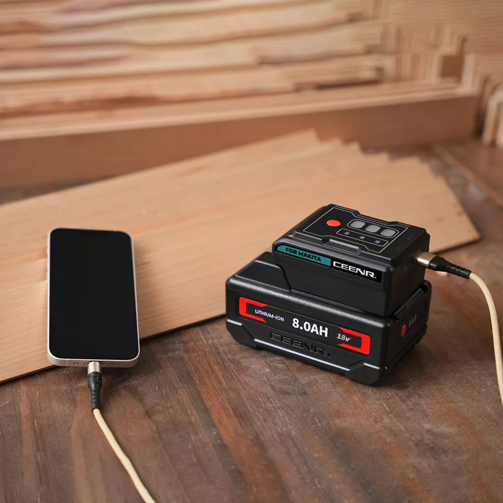 CEENR 45W USB-C-Powerbank-Adapter für Makita 18V Akkus