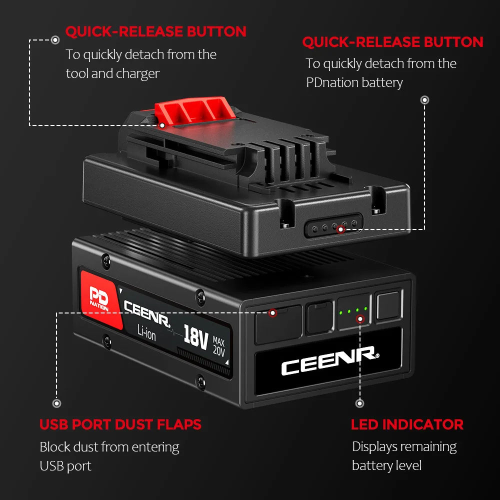CEENR® PDnation™ Brand Mount für Porter Cable 20V Max Elektrowerkzeuge