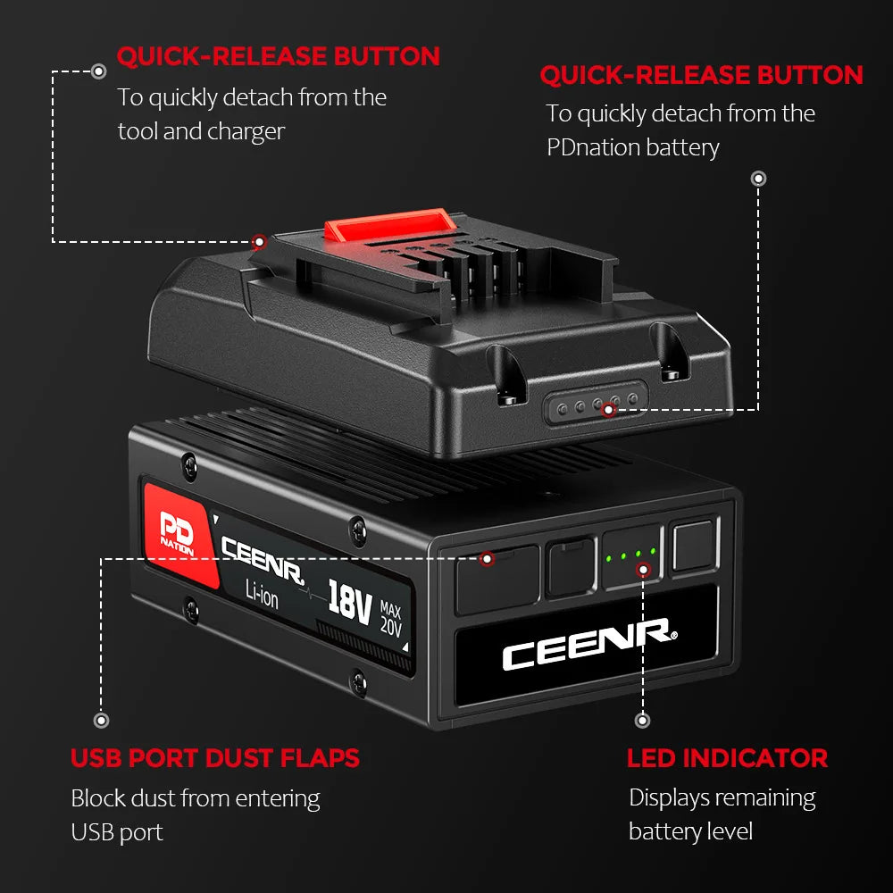 CEENR® PDnation™ Brand Mount für Einhell 18V Elektrowerkzeuge
