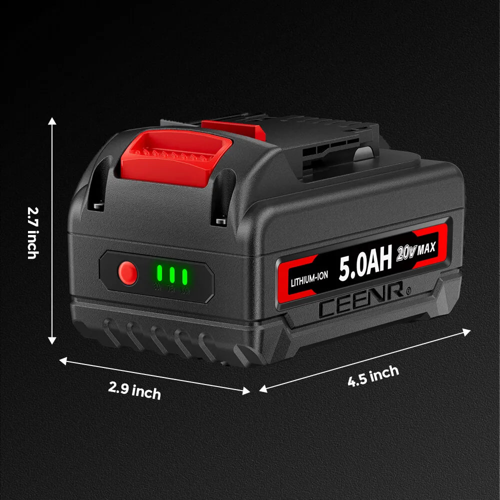 CEENR 5,0Ah Akku für DeWalt 20V Max | Ersatz für Modell DCB200