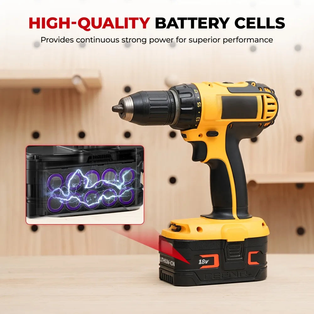 CEENR 5,0Ah Akku für DeWalt 18V | Ersatz für Modell DC9096