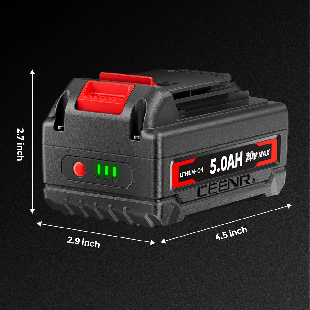 CEENR 5,0Ah Akku für BLACK+DECKER 18V (20V Max) | Ersatz für Modell LBXR20