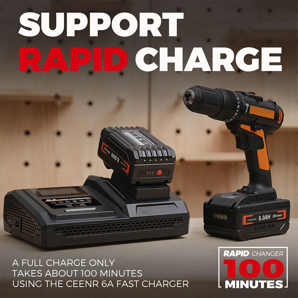 CEENR 8,0Ah Akku für Worx 20V Max | Modell WA3520