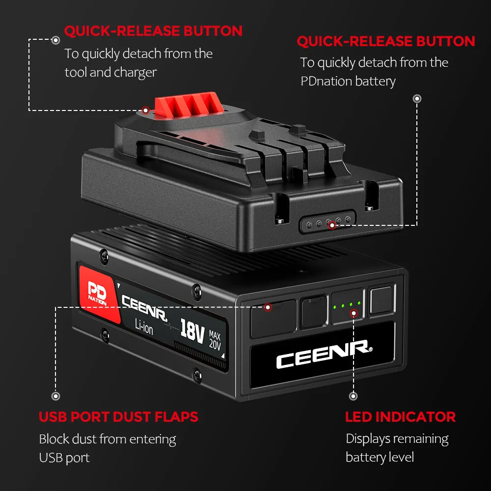 CEENR® PDnation™ Brand Mount für Craftsman 18V Elektrowerkzeuge