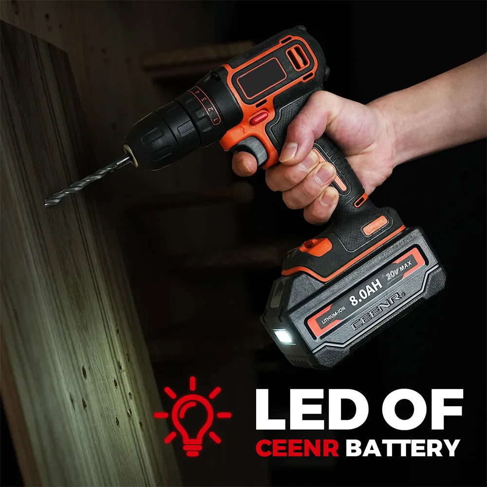 CEENR 8,0Ah Akku für BLACK+DECKER 20V Max | Ersatz für Modell LBXR20