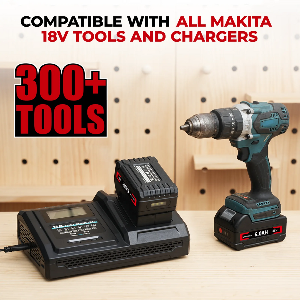CEENR 6,0Ah Akku für Makita 18V | Ersatz für Modell BL1860B
