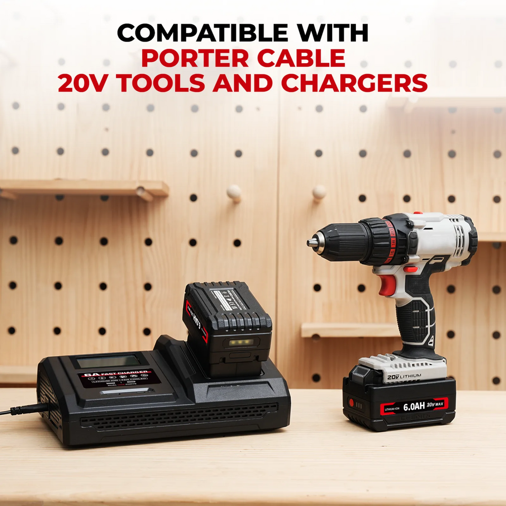 CEENR 6,0Ah Akku für Porter Cable 20V Max | Ersatz für Modell PCC685
