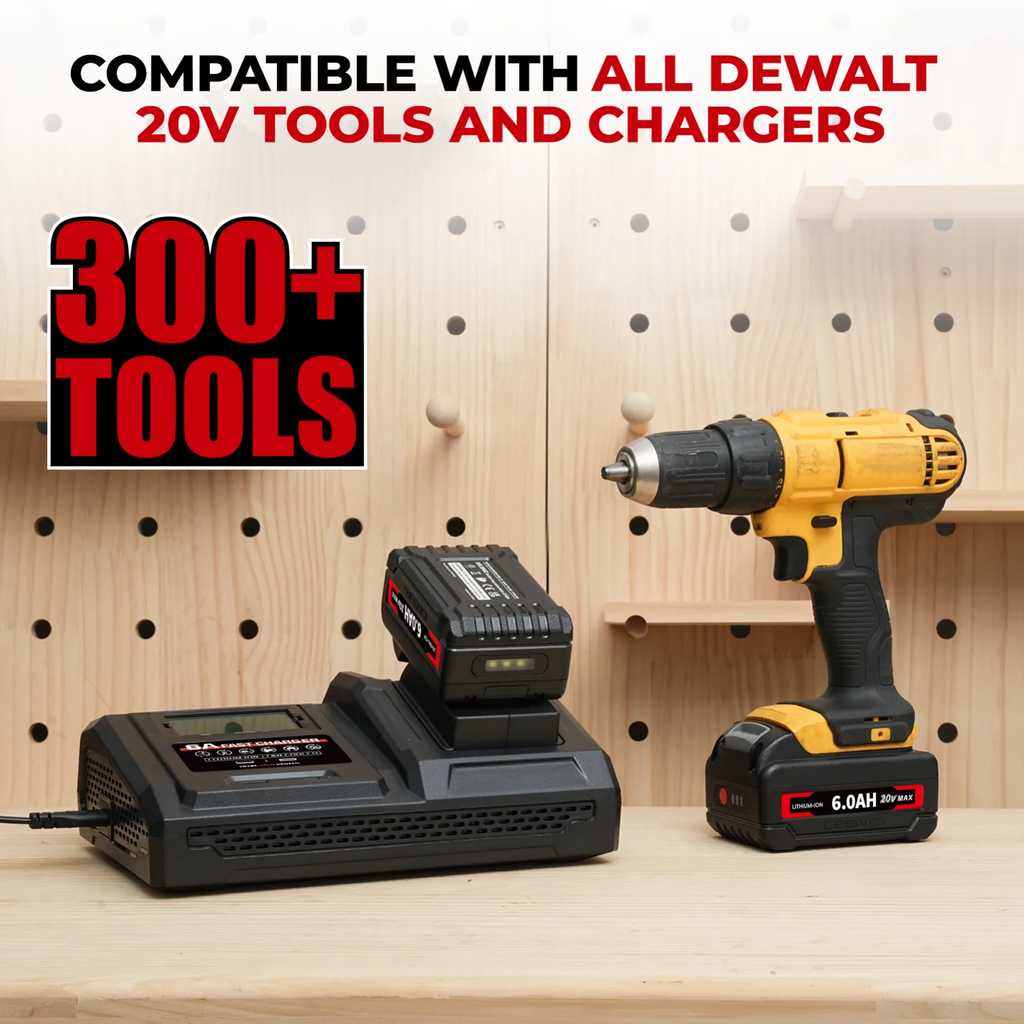 CEENR 6,0Ah Akku für DeWalt 20V Max | Ersatz für Modell DCB200