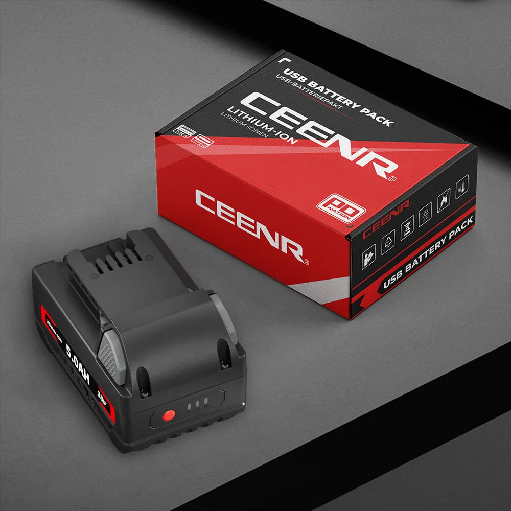 CEENR 5,0Ah Akku für Milwaukee 18V | Ersatz für Modell M18