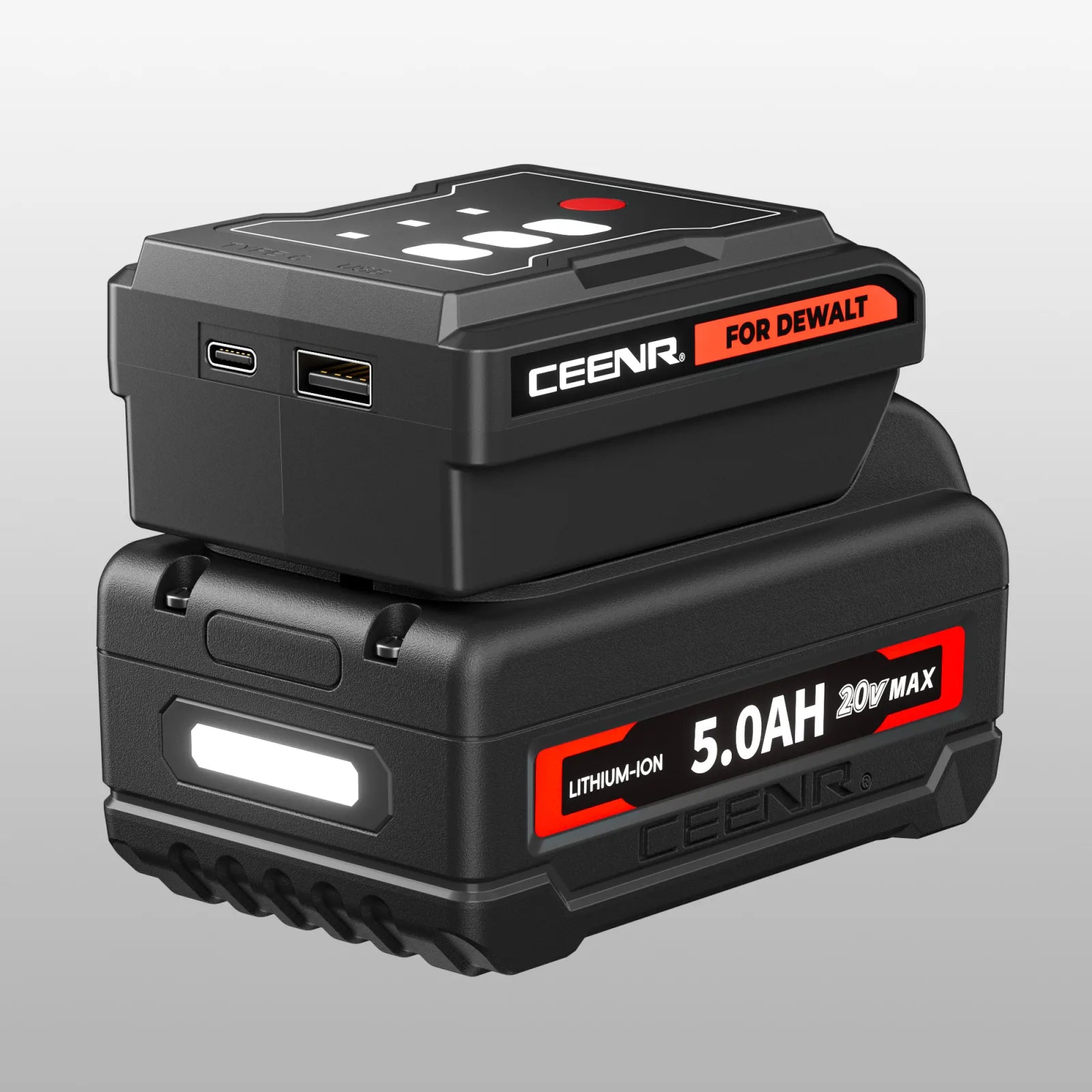 CEENR 45W USB-C-Powerbank-Adapter für DeWalt 20V Max Akkus