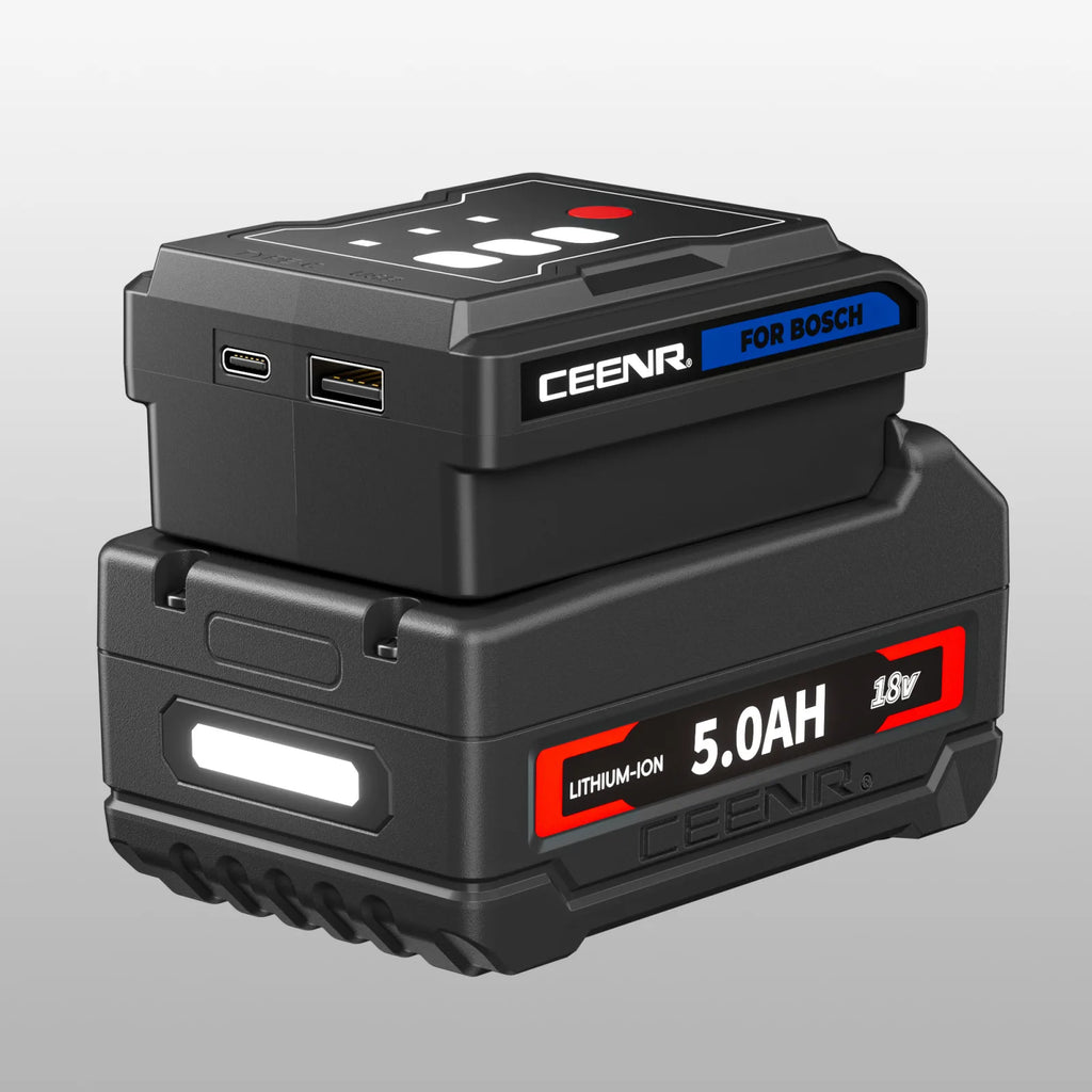 CEENR 45W USB-C-Powerbank-Adapter für Bosch 18V Akkus