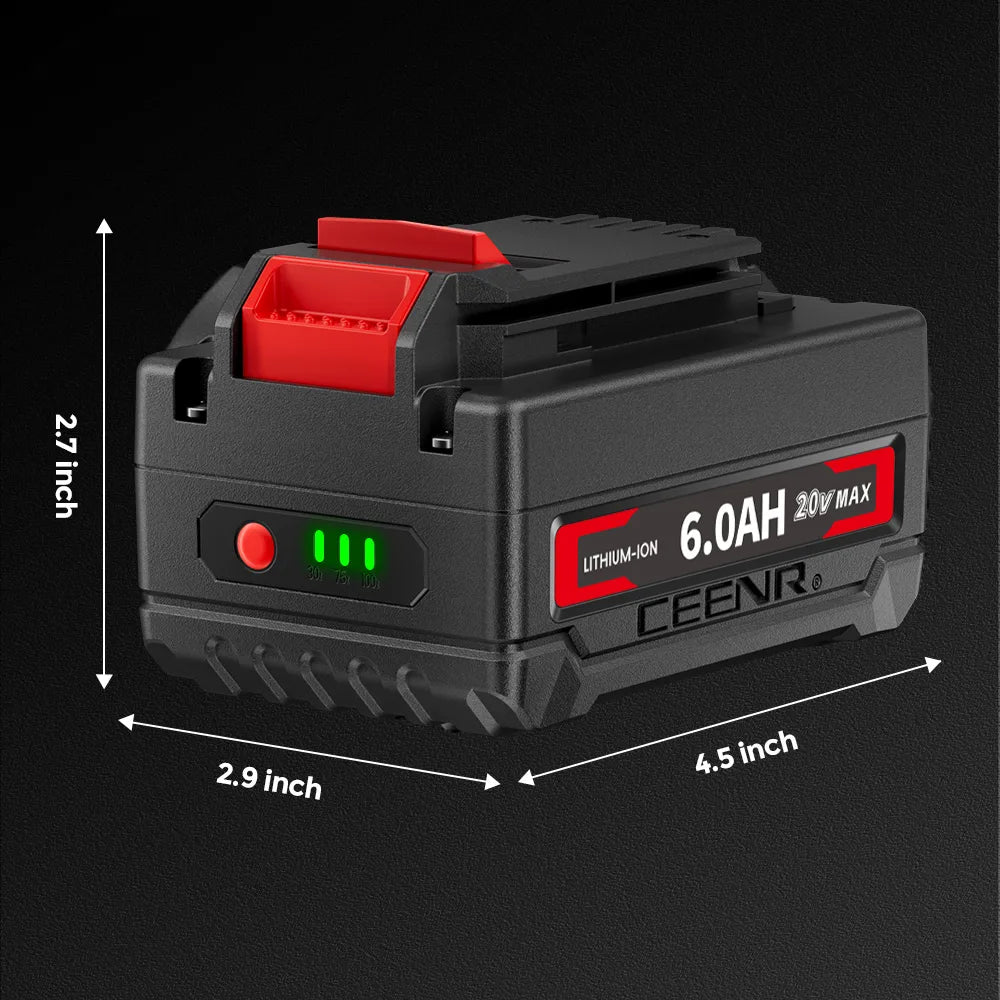 CEENR 6,0Ah Akku für Porter Cable 20V Max | Ersatz für Modell PCC685