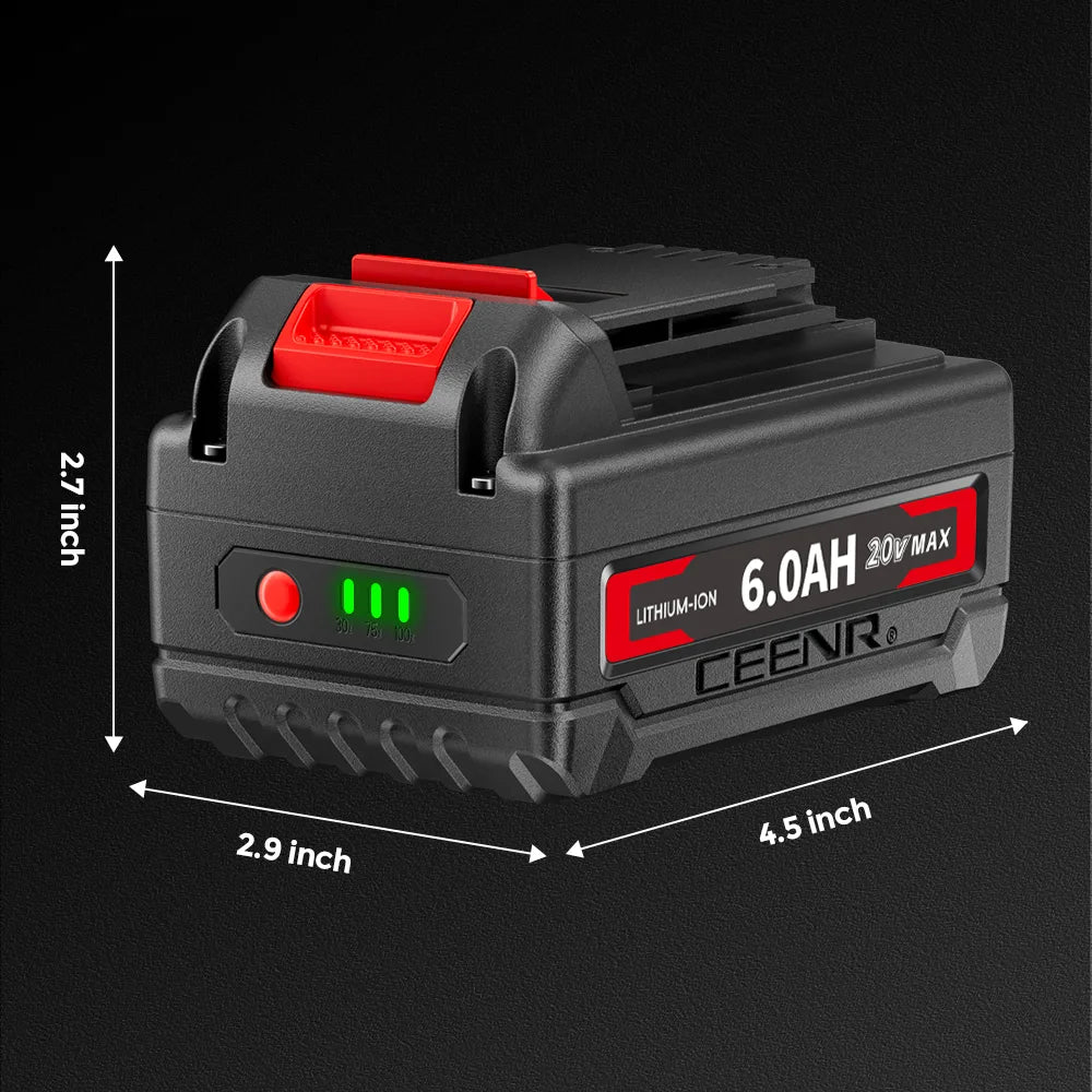 CEENR 6,0Ah Akku für BLACK+DECKER 18V (20V Max) | Ersatz für Modell LBXR20