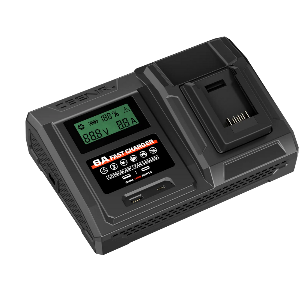 CEENR 6-Ampere-Schnellladegerät für DeWalt 20V Max Lithium-Ionen-Akkus