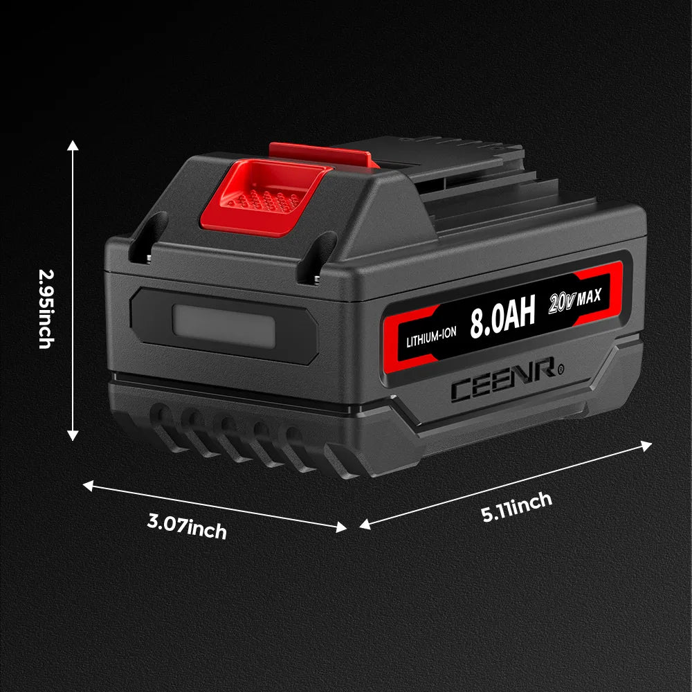 CEENR 8,0Ah Akku für BLACK+DECKER 20V Max | Ersatz für Modell LBXR20