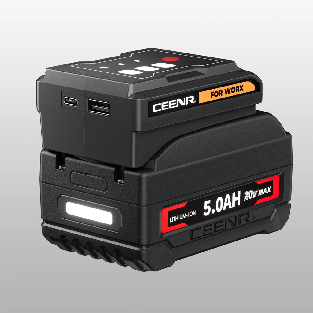 CEENR 45W USB-C-Powerbank-Adapter für Worx 20V WA3520 Akkus