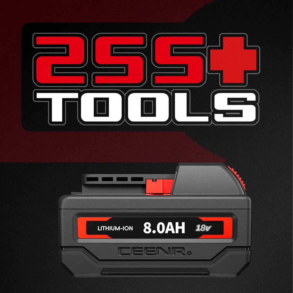 CEENR 8,0Ah Akku für Milwaukee 18V | Ersatz für Modell M18