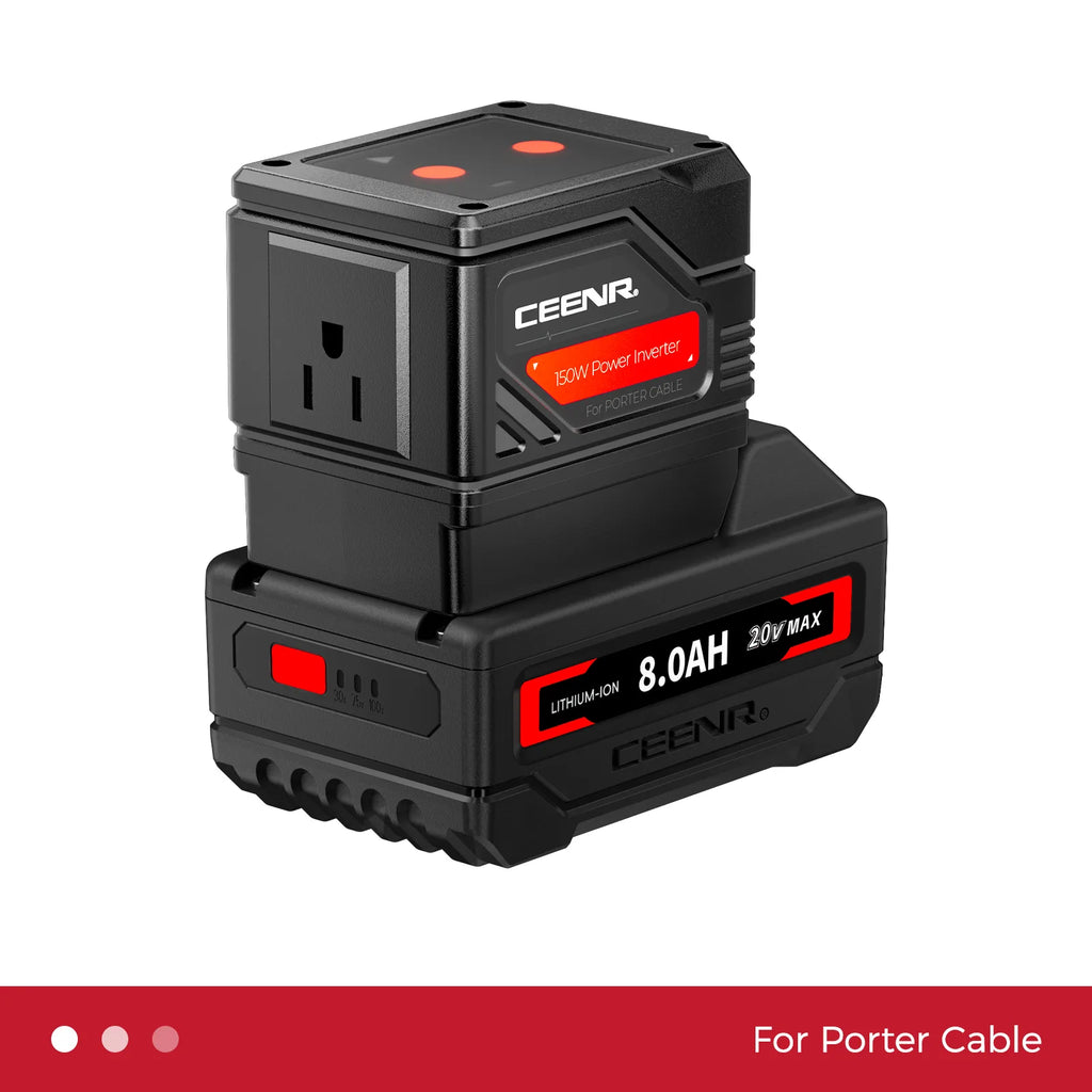 CEENR 150W tragbarer Wechselrichter für Porter Cable 20V Max Li-Ion Akkus