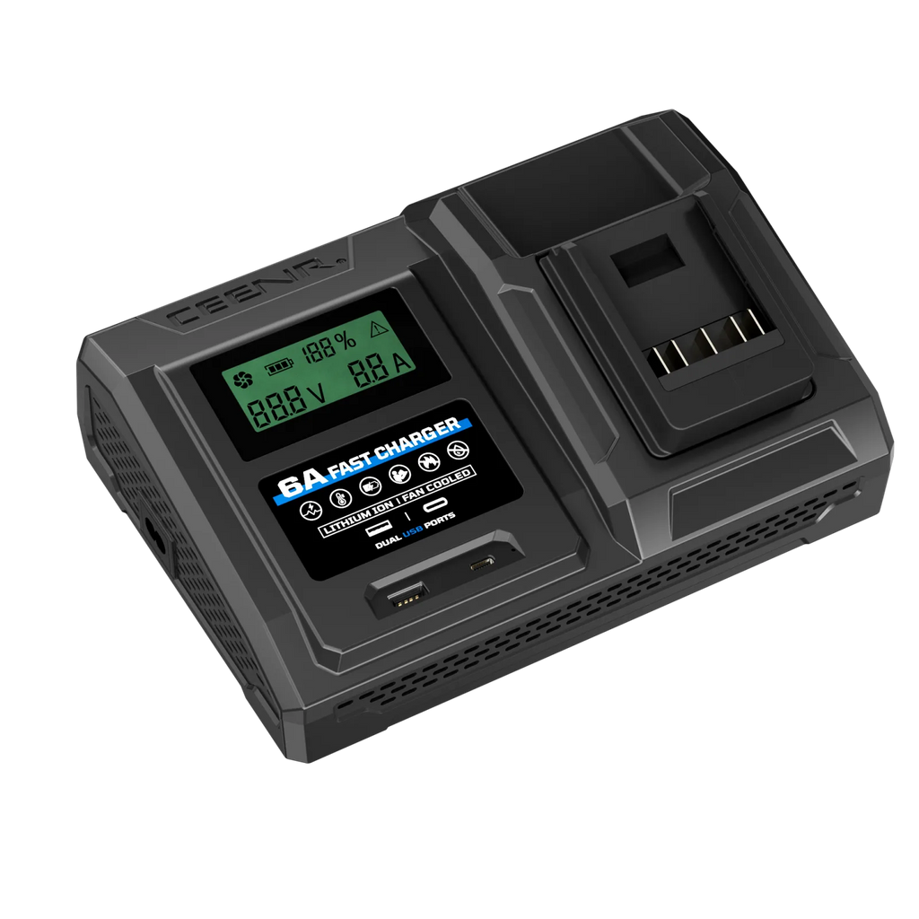 CEENR 6-Ampere-Schnellladegerät für Bosch 18V Lithium-Ionen-Akkus