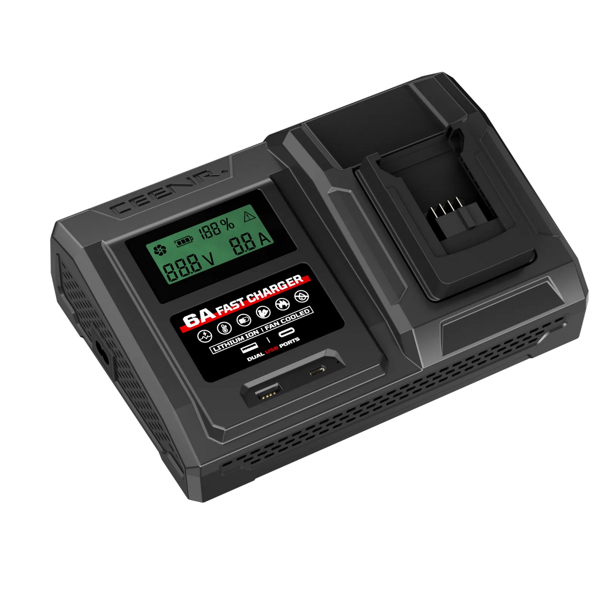 CEENR 6-Ampere-Schnellladegerät für Milwaukee 18V Lithium-Ionen-Akkus