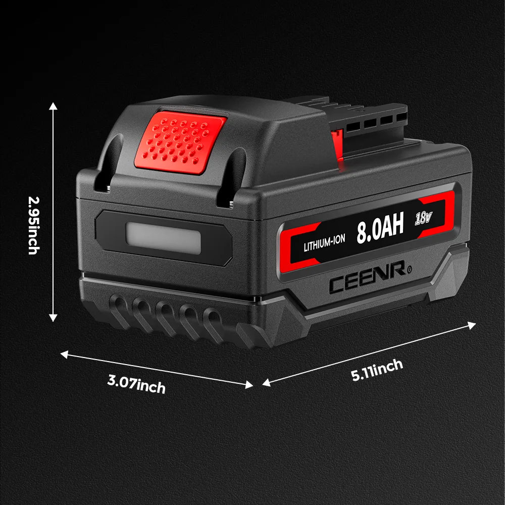 CEENR 8,0Ah Akku für Milwaukee 18V | Ersatz für Modell M18