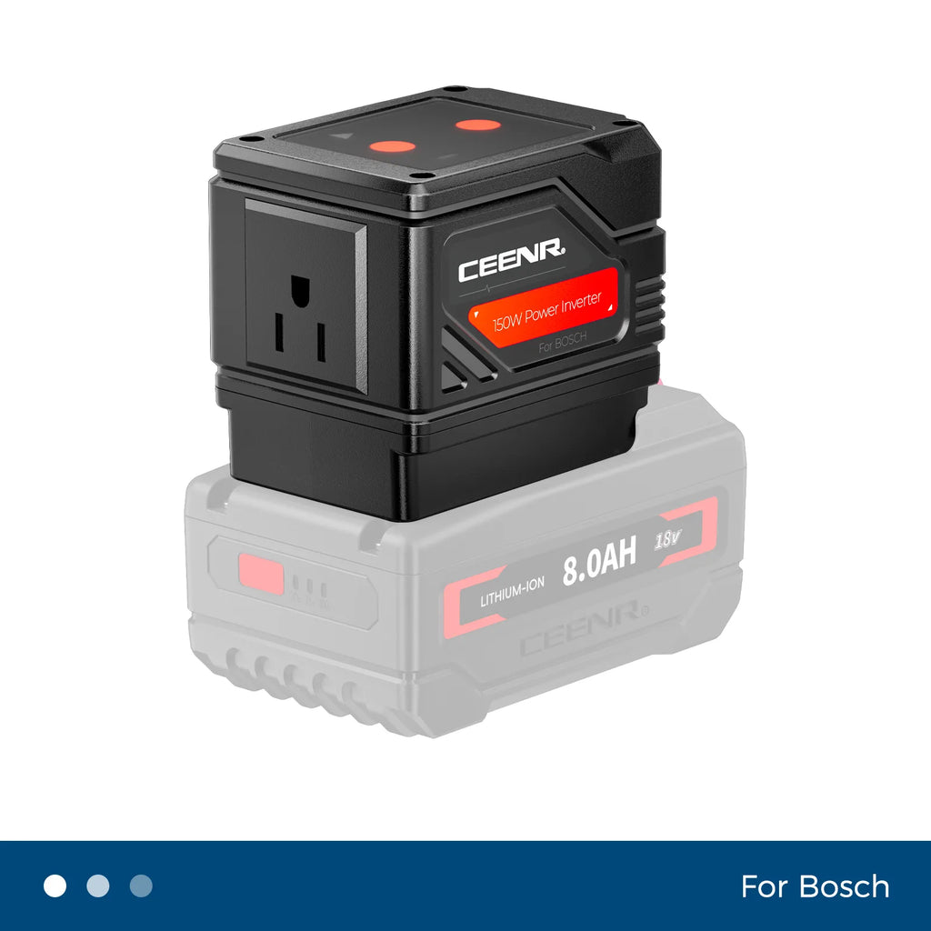 CEENR 150W tragbarer Wechselrichter für Bosch 18V Li-Ion Akkus