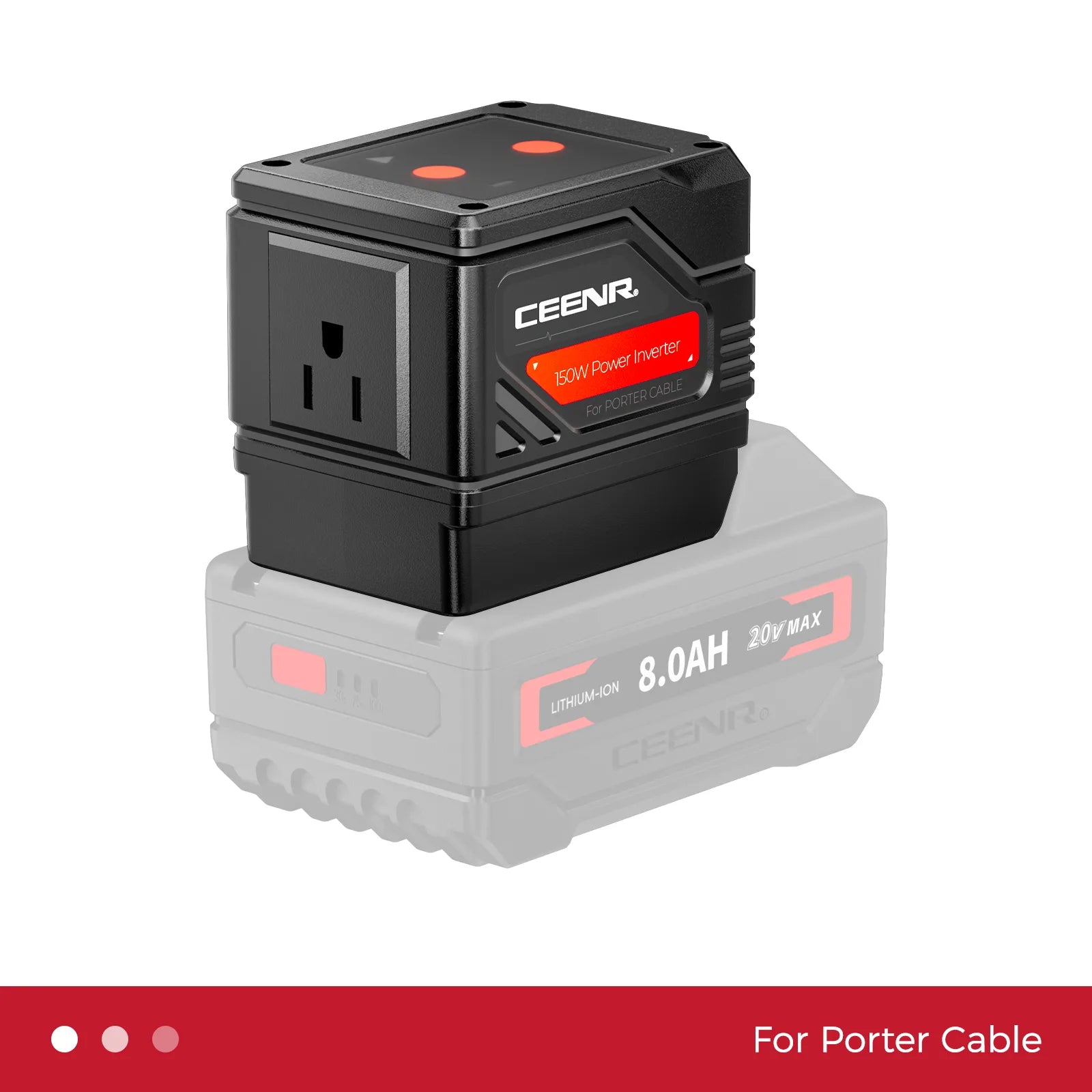 CEENR 150W tragbarer Wechselrichter für Porter Cable 20V Max Li-Ion Akkus