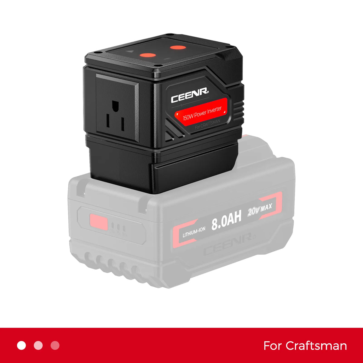 CEENR 150W tragbarer Wechselrichter für Craftsman 20V Max Li-Ion Akkus