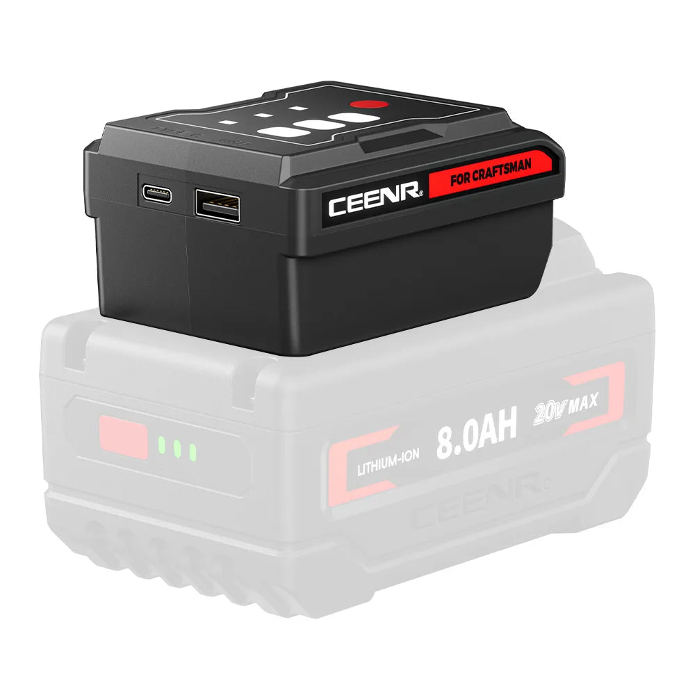CEENR 45W USB-C-Powerbank-Adapter für Craftsman 20V Max Akkus