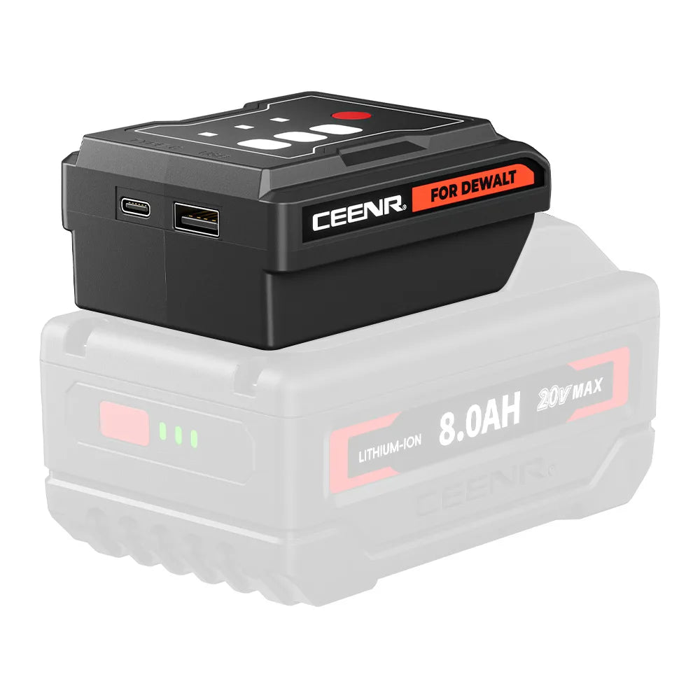 CEENR 45W USB-C-Powerbank-Adapter für DeWalt 20V Max Akkus