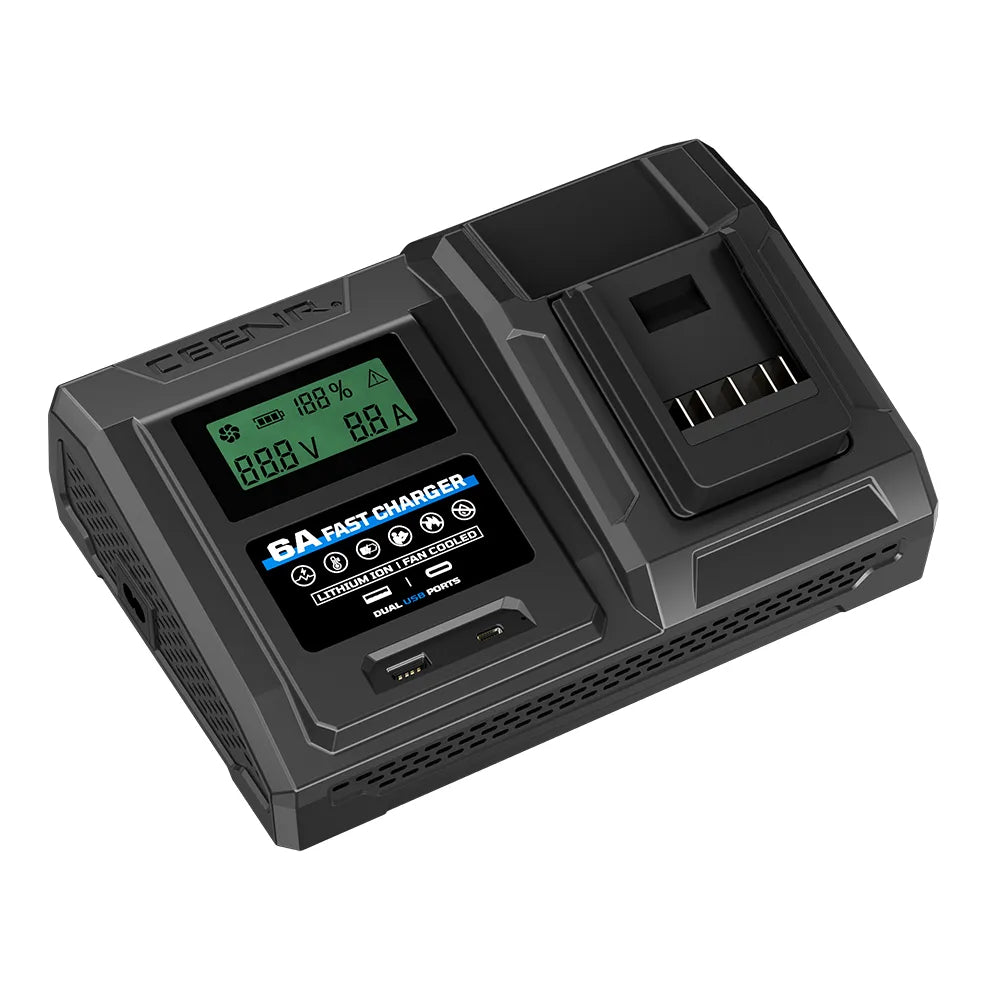 CEENR 6-Ampere-Schnellladegerät für Bosch 18V Lithium-Ionen-Akkus