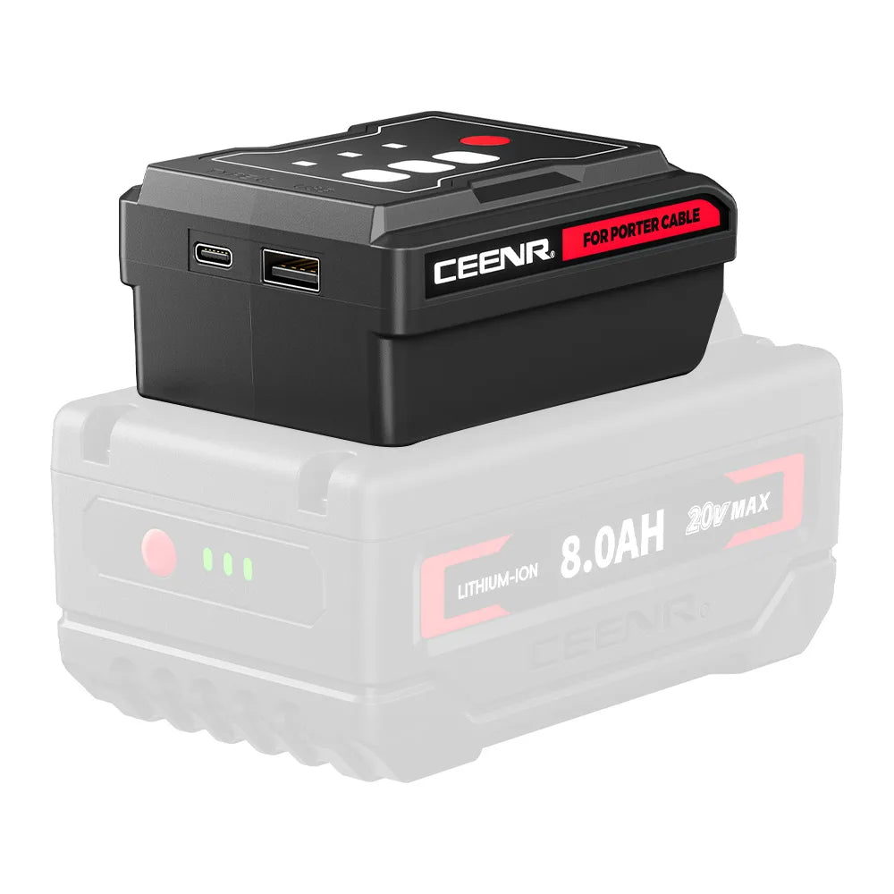 CEENR 45W USB-C-Powerbank-Adapter für Porter Cable 20V Max Akkus