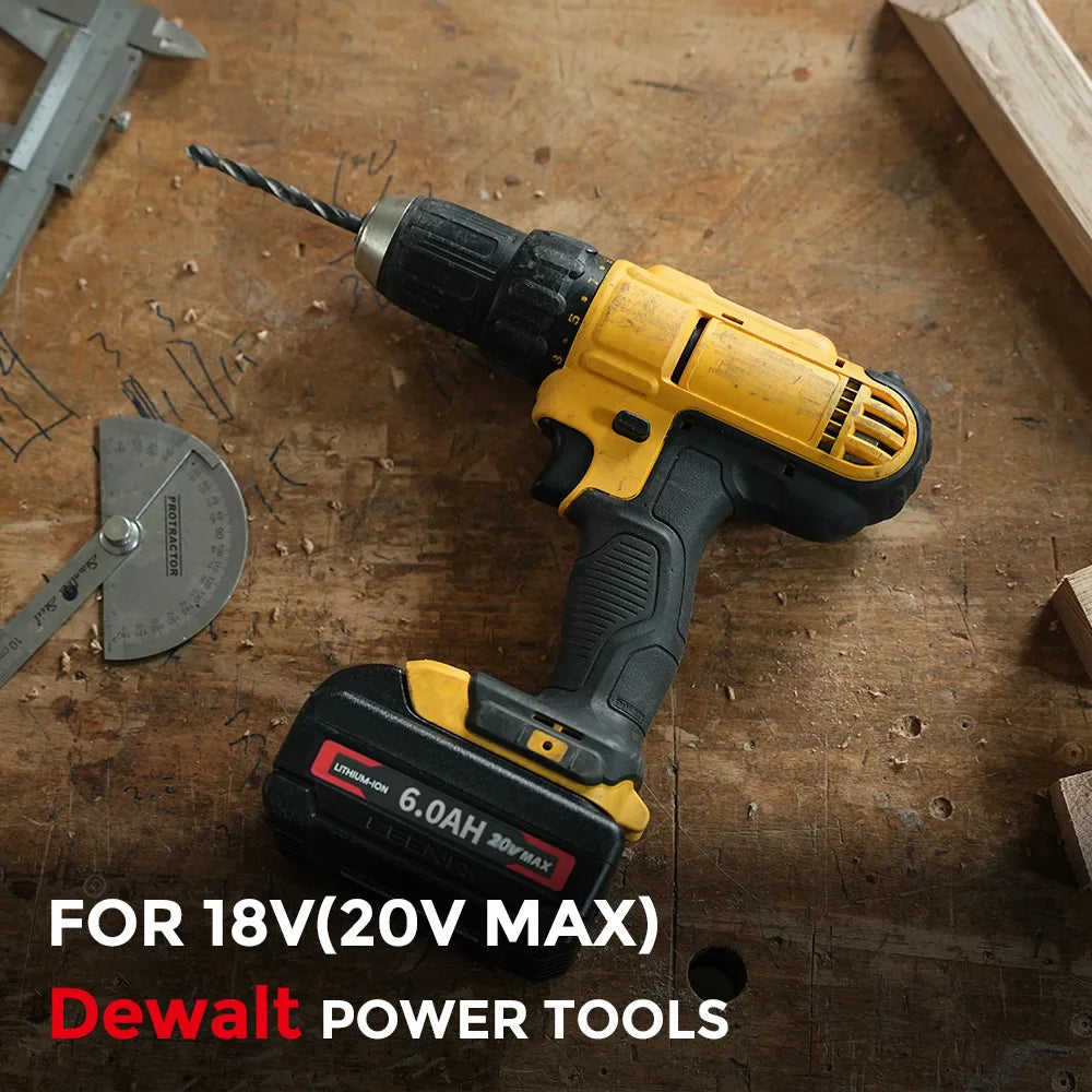 CEENR 6,0Ah Akku für DeWalt 20V Max | Ersatz für Modell DCB200