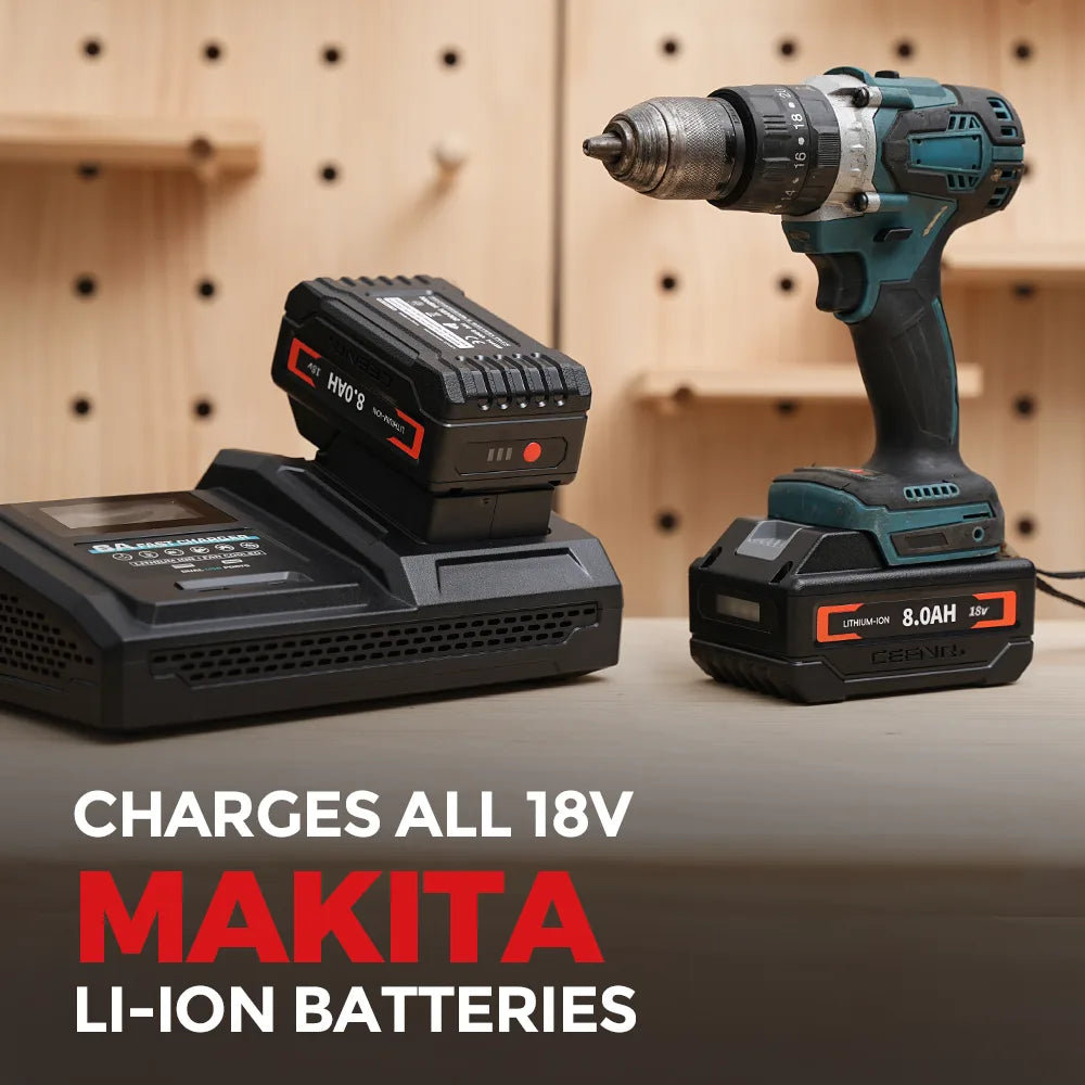 CEENR 6-Ampere-Schnellladegerät für Makita 18V Lithium-Ionen-Akkus