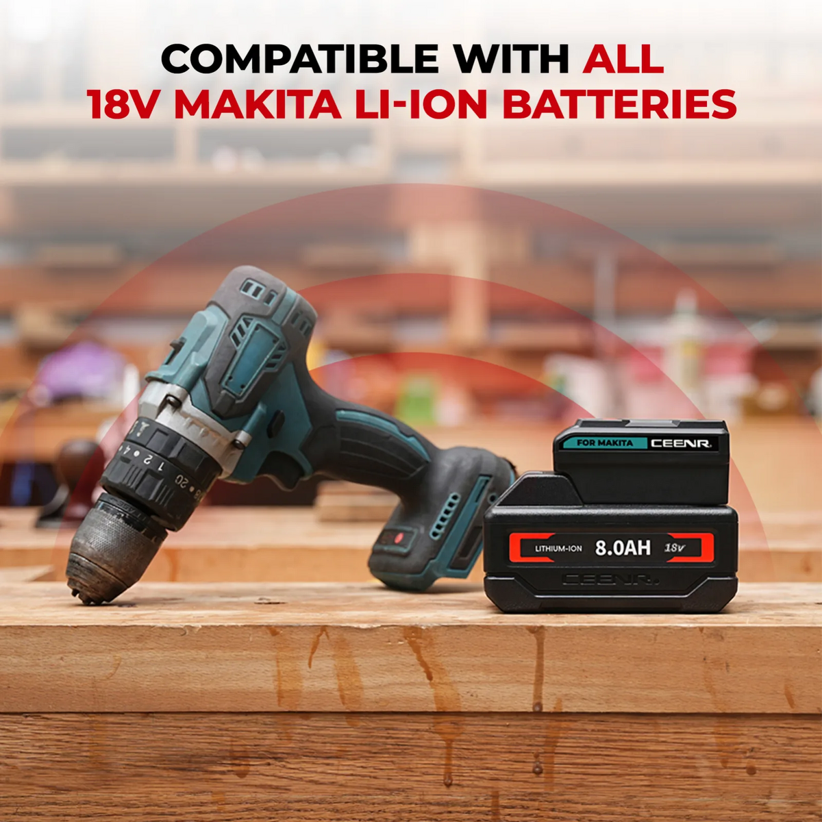 CEENR 45W USB-C-Powerbank-Adapter für Makita 18V Akkus