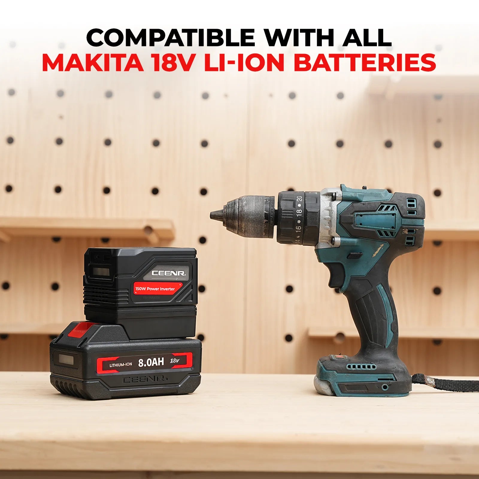CEENR 150W tragbarer Wechselrichter für DeWalt 20V Max Li-Ion Akkus