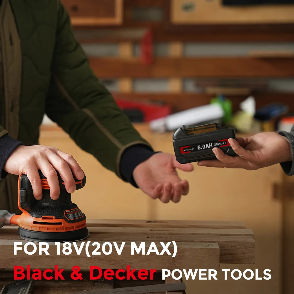 CEENR 6,0Ah Akku für BLACK+DECKER 18V (20V Max) | Ersatz für Modell LBXR20
