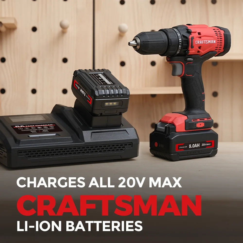 CEENR 6-Ampere-Schnellladegerät für Craftsman 20V Max Lithium-Ionen-Akkus