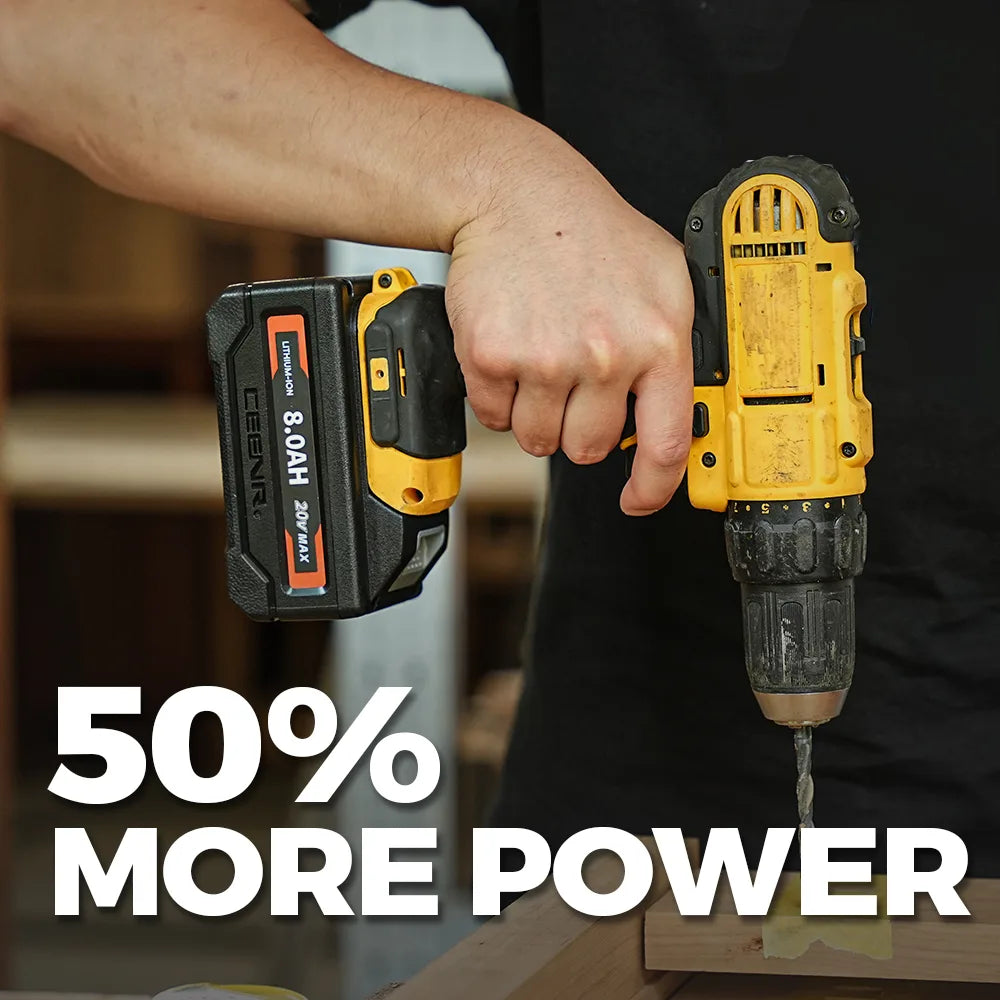 CEENR 8,0Ah Akku für DeWalt 20V Max | Ersatz für Modell DCB200
