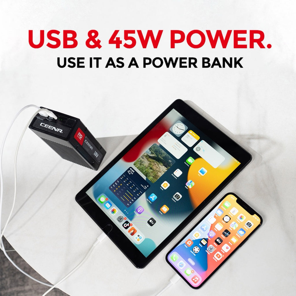 CEENR PDnation™ 4,0Ah Universal-Werkzeugakku — 1.600+ Werkzeuge, USB-C