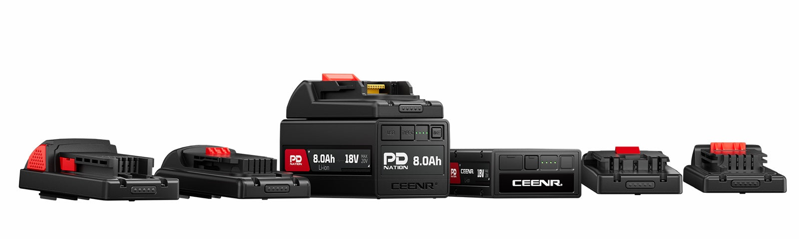 CEENR PDnation™ 8,0Ah Universal-Werkzeugakku — 1.600+ Werkzeuge, 100W USB-C