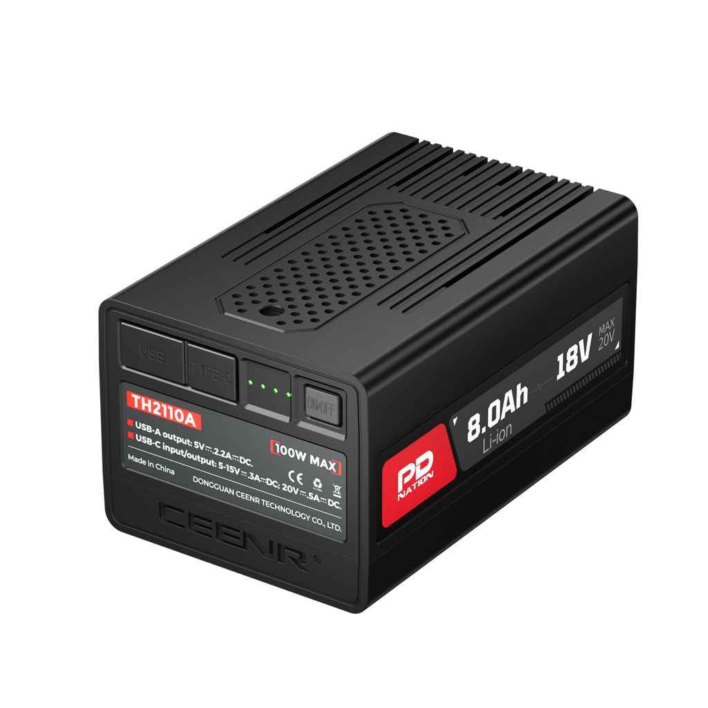 CEENR PDnation™ 8,0Ah Universal-Werkzeugakku — 1.600+ Werkzeuge, 100W USB-C